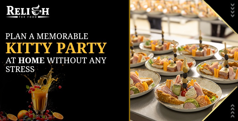 Kitty party catering setup at home